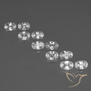 8.48ctw Natürlicher Weiß Zirkon, Oval, VVS-VS