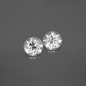  ct natürliche weißer Zirkon-Edelsteine, Rundschliff, VVS