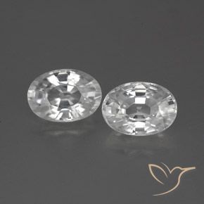 2.90ctw Natürlicher Weiß Zirkon, Oval, VVS-VS