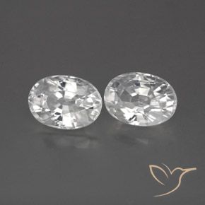 2.78 ct natürliche Weiß Zirkon-Edelsteine, Oval, VVS-VS