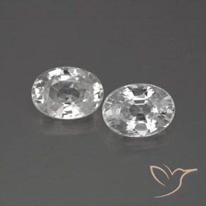 2.75ctw Natürlicher Weiß Zirkon, Oval, VVS-VS