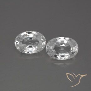 2.59ctw Natürlicher Weiß Zirkon, Oval, VS-SI