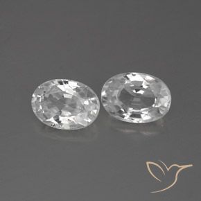 2.59 ct natürliche Weiß Zirkon-Edelsteine, Oval, VS-SI