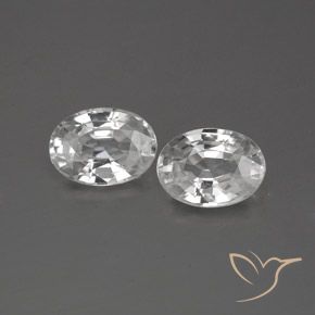 2.49ctw Natürlicher Weiß Zirkon, Oval, VS