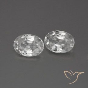 2.49 ct natürliche Weiß Zirkon-Edelsteine, Oval, VS