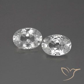 2.50ctw Natürlicher Weiß Zirkon, Oval, VS-SI