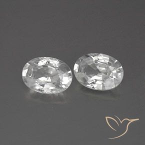 2.50 ct natürliche Weiß Zirkon-Edelsteine, Oval, VS-SI