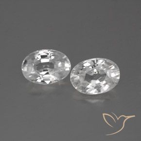 2.59ctw Natürlicher Weiß Zirkon, Oval, VVS-VS