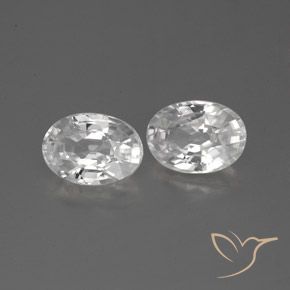 2.59 ct natürliche Weiß Zirkon-Edelsteine, Oval, VVS-VS
