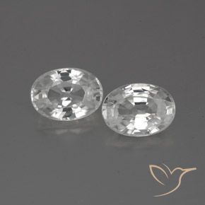 2.61ctw Natürlicher Weiß Zirkon, Oval, VS