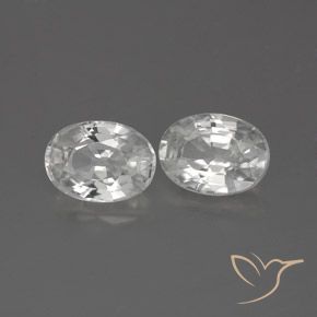 2.61 ct natürliche Weiß Zirkon-Edelsteine, Oval, VS