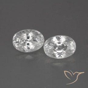 2.87ctw Natürlicher Weiß Zirkon, Oval, VS-SI