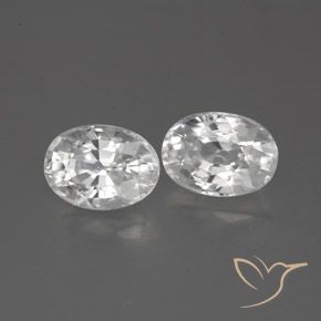 2.87 ct natürliche Weiß Zirkon-Edelsteine, Oval, VS-SI