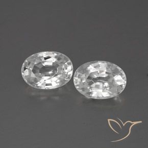 2.64ctw Natürlicher Weiß Zirkon, Oval, VVS-VS