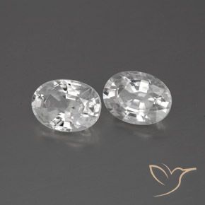 2.64 ct natürliche Weiß Zirkon-Edelsteine, Oval, VVS-VS