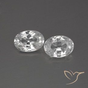 2.44ctw Natürlicher Weiß Zirkon, Oval, VVS