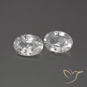 2.44 ct natürliche Weiß Zirkon-Edelsteine, Oval, VVS