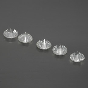  ct natürliche Weiß Zirkon-Edelsteine, Rund Schliff, VVS-VS