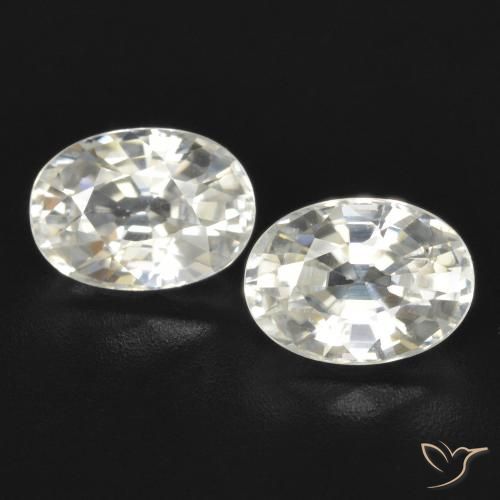 2.87ctw Natürlicher Warmweiß Zirkon, Oval, SI