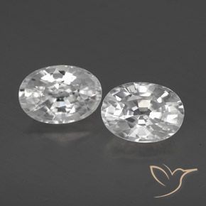 2.89ctw Natürlicher Weiß Zirkon, Oval, VS-SI