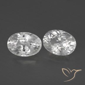 2.89 ct natürliche Weiß Zirkon-Edelsteine, Oval, VS-SI