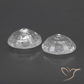 2.89 ct natürliche Weiß Zirkon-Edelsteine, Oval, VS-SI