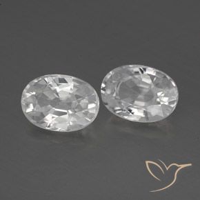 2.87 ct natürliche Weiß Zirkon-Edelsteine, Oval, VVS