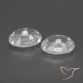 2.87 ct natürliche Weiß Zirkon-Edelsteine, Oval, VVS