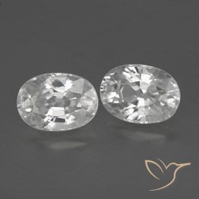 2.97 ct natürliche Weiß Zirkon-Edelsteine, Oval, VS