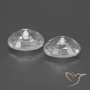 2.97 ct natürliche Weiß Zirkon-Edelsteine, Oval, VS