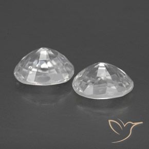 2.87 ct natürliche Weiß Zirkon-Edelsteine, Oval, VVS-VS