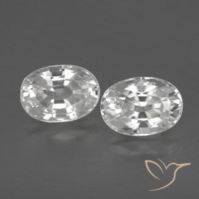 2.93ctw Natürlicher Weiß Zirkon, Oval, VVS