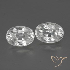 2.93 ct natürliche Weiß Zirkon-Edelsteine, Oval, VVS