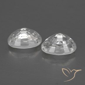 2.93 ct natürliche Weiß Zirkon-Edelsteine, Oval, VVS