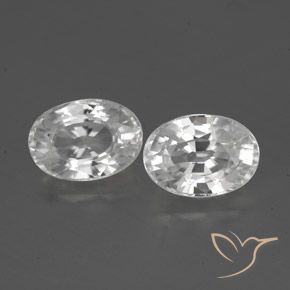 2.82ctw Natürlicher Weiß Zirkon, Oval, VVS-VS