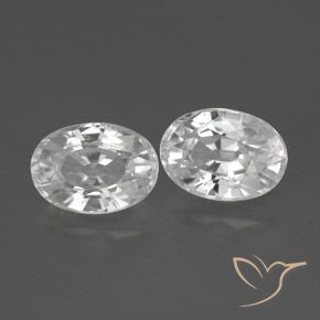 2.82 ct natürliche Weiß Zirkon-Edelsteine, Oval, VVS-VS