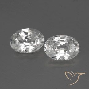 2.39ctw Natürlicher Weiß Zirkon, Oval, VVS-VS