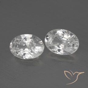 2.39 ct natürliche Weiß Zirkon-Edelsteine, Oval, VVS-VS