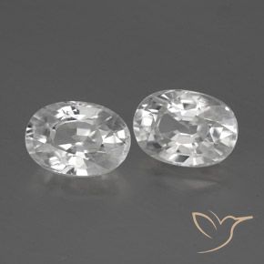 2.86 ct natürliche Weiß Zirkon-Edelsteine, Oval, VVS-VS