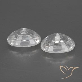 2.86 ct natürliche Weiß Zirkon-Edelsteine, Oval, VVS-VS