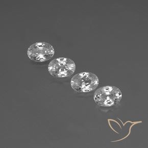 5.39ctw Natürlicher Weiß Zirkon, Oval, VVS-VS