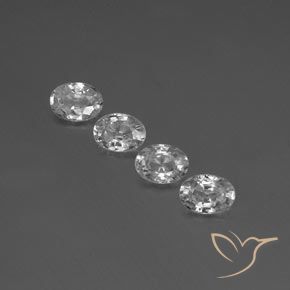 5.07ctw Natürlicher Klares Weiß Zirkon, Oval, VS