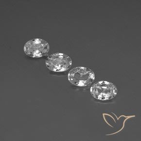4.68ctw Natürlicher Klares Weiß Zirkon, Oval, VVS-VS
