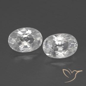 3.03ctw Natürlicher Weiß Zirkon, Oval, VVS-VS