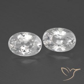 3.03 ct natürliche Weiß Zirkon-Edelsteine, Oval, VVS-VS