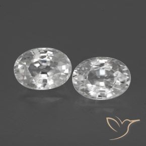 2.69ctw Natürlicher Weiß Zirkon, Oval, VVS