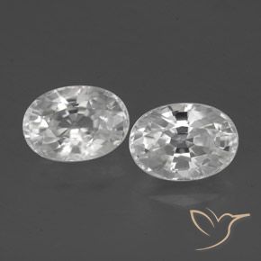 3.07ctw Natürlicher Weiß Zirkon, Oval, VVS