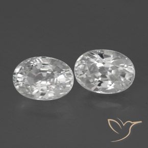 3.07 ct natürliche Weiß Zirkon-Edelsteine, Oval, VVS