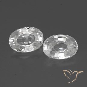 2.80ctw Natürlicher Weiß Zirkon, Oval, VVS