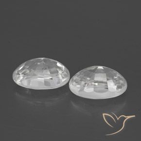 2.80 ct natürliche Weiß Zirkon-Edelsteine, Oval, VVS